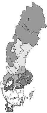 -24 % Arealen jordbruksmark i Sverige har