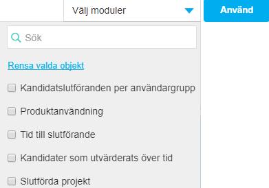 - Spara instrumentpanelen genom att klicka på Spara instrumentpanel längst upp till höger. Instrumentpanelsmoduler: You can access the same data and statistics about your site on your homepage.