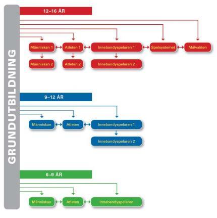 Föreningen ska sträva efter att ha ett barn- och ungdomslag, per kön, i varje åldergrupp från 7-8 år, samt representationslag (seniorlag).