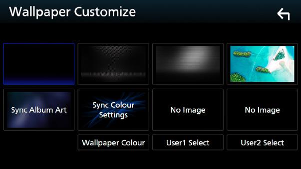 Setup ÑÑByta bakgrundsbild eller färg 1 Tryck på [Wallpaper Customize] på skärmen Display. 2 Välj en bild.