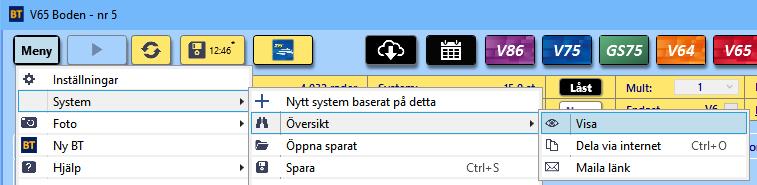 Systemöversikt Systemöversikt ger en översiktsbild över alla hästar sm är med på systemet samt vilka eventuella reduceringsvillkr ch faktrer sm