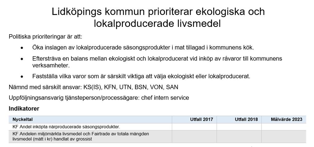 Verksamhetsmål 8 Kommentar till verksamhetsmål 8 VON följer de upphandlade avtal som