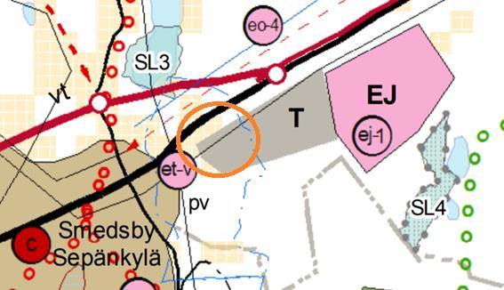 6 (16 Bild 4 Utdrag ur kartan för sammanställningen av landskapsplanerna (Österbottens förbund).