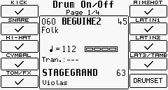 TRUM & PERKUSSIONLJUD - DRUM SET Ketron XD9:s rytmsektion har två grundinställningar och funktionssätt; Drum Set och samplade, Live Drums.
