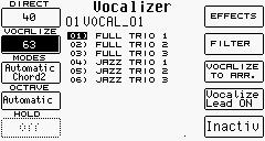 VOCALIZER EN KÖRMASKIN! XD9:s Vocalizer är en specialfunktion som kan harmonisera sångstämman på flera olika sätt genom att generera flera stämmor.