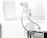 Anslut den röda kabelns andra ända till det urladdade batteriets pluspol. 3. Anslut den svarta kabeln till hjälpbatteriets minuspol. 4. Anslut den svarta kabelns andra ända till jord på bilen, t.ex.