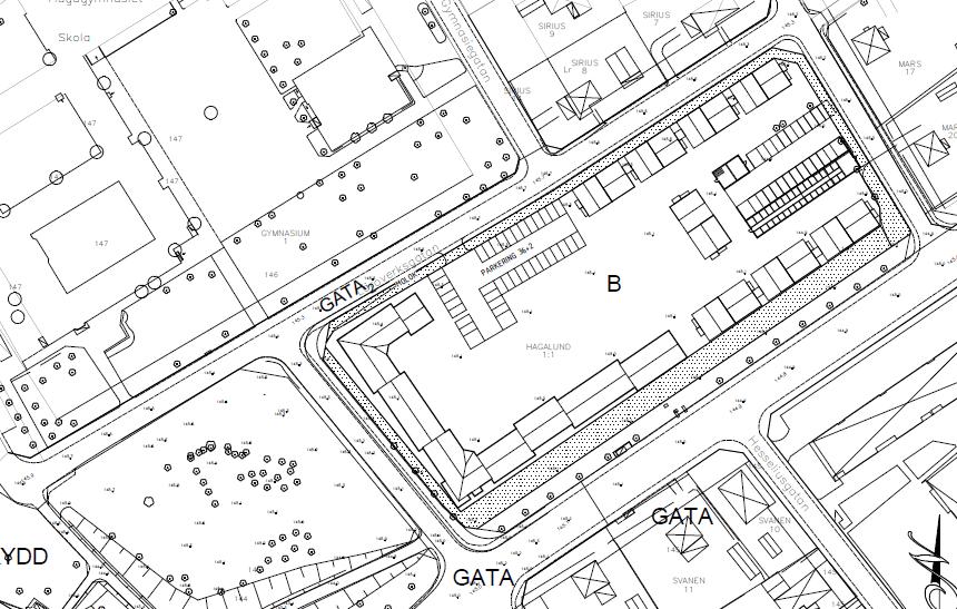 3 Figur 2.2 Situationsplan, preliminärhandling 2018-11-16 (Källa: Tunabyggen) Hastighet Uppgifter om tillåten hastighet har inhämtats från Trafikverkets nationella vägdatabas (NVDB).