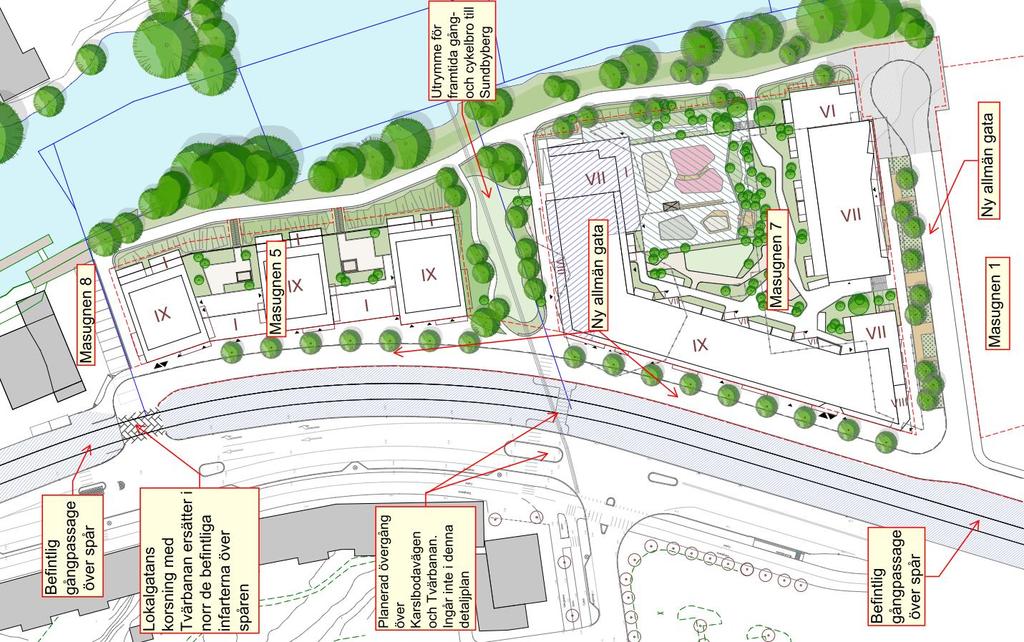 2 FÖRUTSÄTTNINGAR Inom planområdet finns kontors- och verksamhetsbyggnader byggda under 1980- och 90-talet, som enligt planförslaget rivs. Planen omfattar även delar av Masugnen 8 och Masugnen 1.