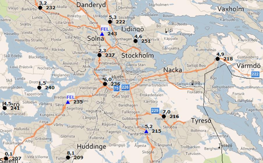 I Linköping har vi använt oss av den mest närliggande VViS-stationen 527 (Figur 10).