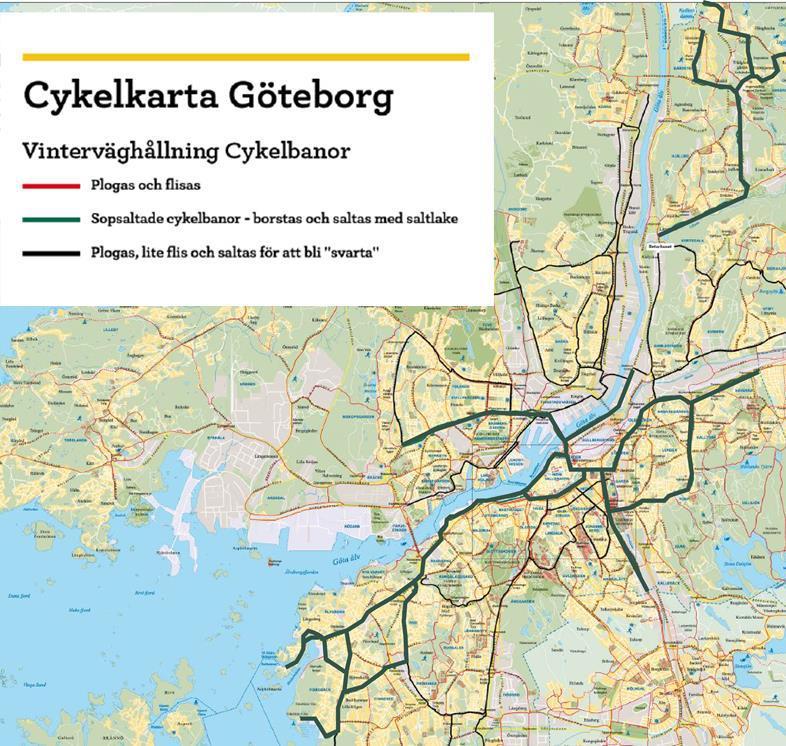 Undersökningen "Kritik på teknik" (SKL) görs var tredje år, senast 2016. På frågan "Hur tycker du att snöröjning och halkbekämpning sköts på cykelvägarna i kommunen där du bor?