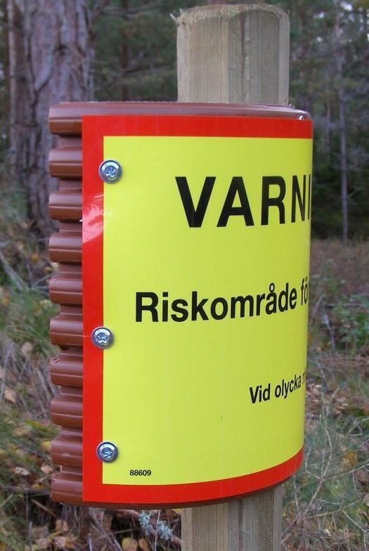 Skjutbanebegrepp Varningskylt