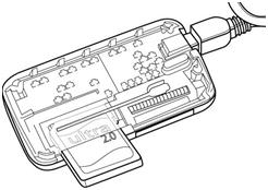 6. Anslut SD KORTSLÄSAREN till PC med den specifika USB-kabeln. 7. Mata in SD KORTET i SD KORTSLÄSAREN. 8. Kopiera uppdateringen tillsd KORTET. 9. Ta bort SD KORTET från SD KORTLÄSAREN. 10.