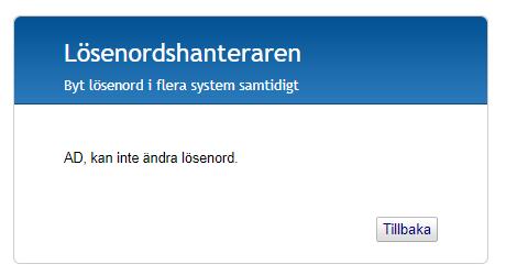 5. Skriv in ditt nuvarande lösenord och det nya du vill byta till. Klicka på Spara.