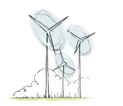En inkoppling av en energiproducerande vind- eller solelsanläggning i ett vanligt