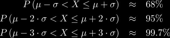 På samma sätt som ovan kan man komplettera: 68% 95% 99.7% Exempel: En s.v. X är normalfördelad med väntevärde 3 och variansen 4.