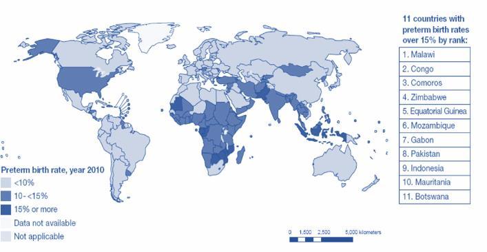Bakgrund Förtidsbörd/prematurbörd < v 37+0 Globalt: 5-18% drabbas
