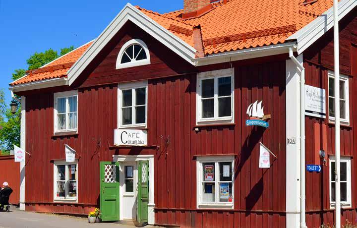 Café Columbia och Kisa emigrantmuseum Anrika Café Columbia ligger i ett av Kisas äldsta hus.