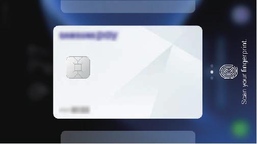 Appar och funktioner Genomföra betalningar 1 Håll nedtryckt på en kortbild längst ned på skärmen och dra den uppåt.