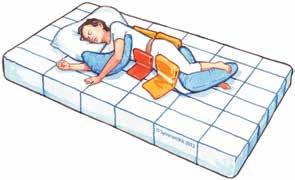 Symmetrisleep fungerar: vid liggande, på rygg eller på sidan. på en säng, barnsäng eller i dubbelsäng bredvid en förälder.