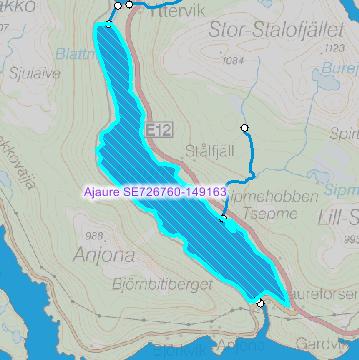 KMV Nästan hela Umeälvens huvudfåra -Utom Tärnaåns mynningsområde (Storlaisan) -Utom