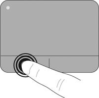 Välja Använd styrplattans vänster- och högerknapp på samma sätt som du använder motsvarande knappar på en extern mus. Använda gester på styrplattan På styrplattan kan du använda många olika gester.