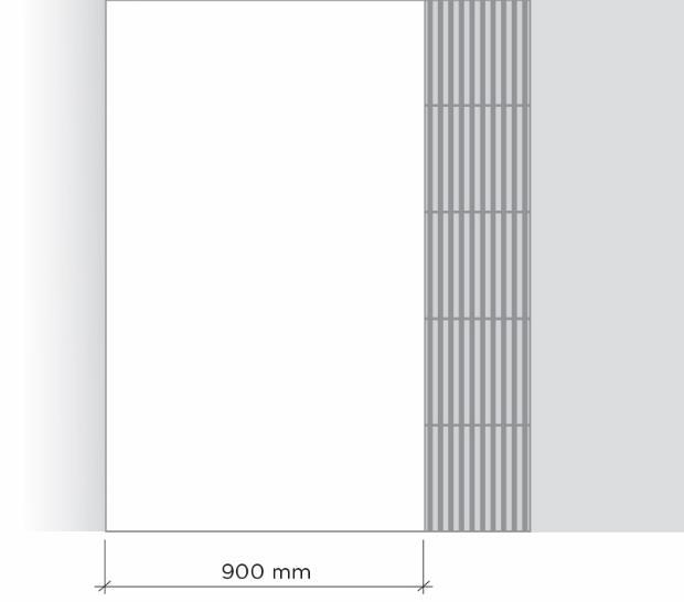 2 Kontrastmarkering Plattformskanten på tunnelbanans stationer ska ha en minst 900 mm bred kontrastmarkering både inomhus och utomhus.