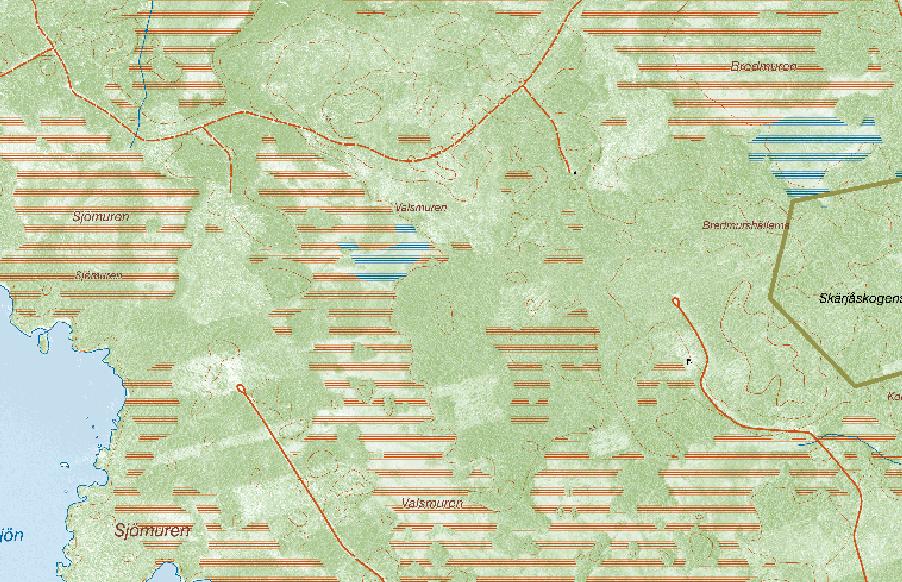 Karta tillhörande Gävleborgs läns författningssamling 21FS 2008:61 511-15108-03 80-233 Åby urskogs naturreservat Bakgrundskarta: Fastighetskartan