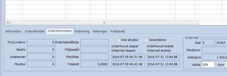 ORDERBILDEN För att snabba upp hanteringen har vi lagt till en knapp för