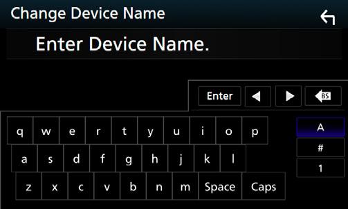 Bluetooth-kontroll ÑÑByta PIN-kod Tryck på [PIN Code] på skärmen Bluetooth SETUP. hhskärmen PIN Code Set visas. 2 Tryck och håll in [ ]. 3 Ange PIN-koden.