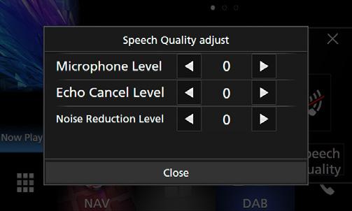 Avsluta ett samtal Under pågående samtal, tryck på [ ]. ÑÑUnder ett samtal Justera volymen på din röst ) Tryck på [Speech Quality]. 2) Tryck på [T] eller [U] vid [Microphone Level].