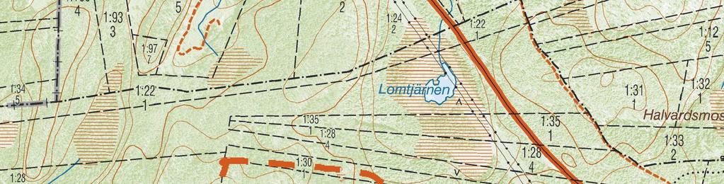 Delområde E Delområdet är bruksskog med inslag av löv och klenare dimensioner.