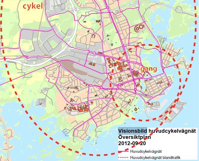 Samhällsbyggnadskontoret Tjänsteskrivelse 3(27) Visionsbild ur översiktsplanen från 2012 där Rådmansgatan ingår i det