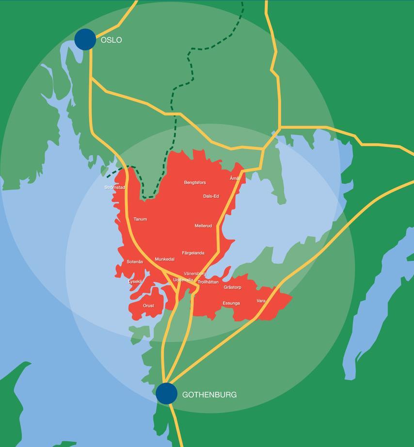 Trollhättan, Uddevalla, Vara, Vänersborg, Åmål