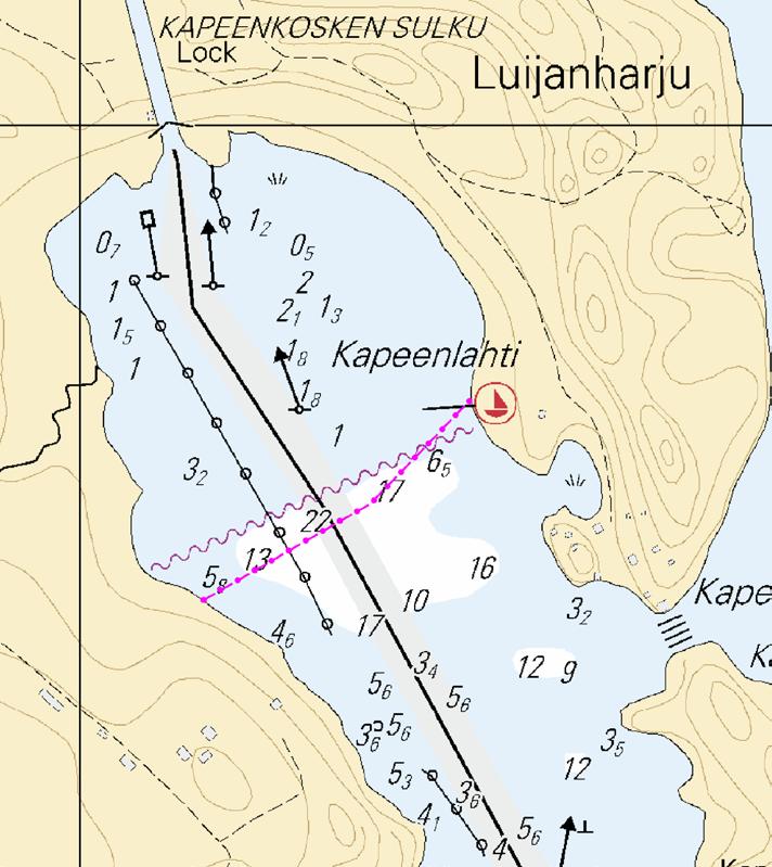 Kymmene älvs vattendrag. Äänekoski. Laukas. Keitele kanal. Kablar och rörledningar Finland. Kymijoki watercourse. Äänekoski. Laukaa. Keitele Canal.