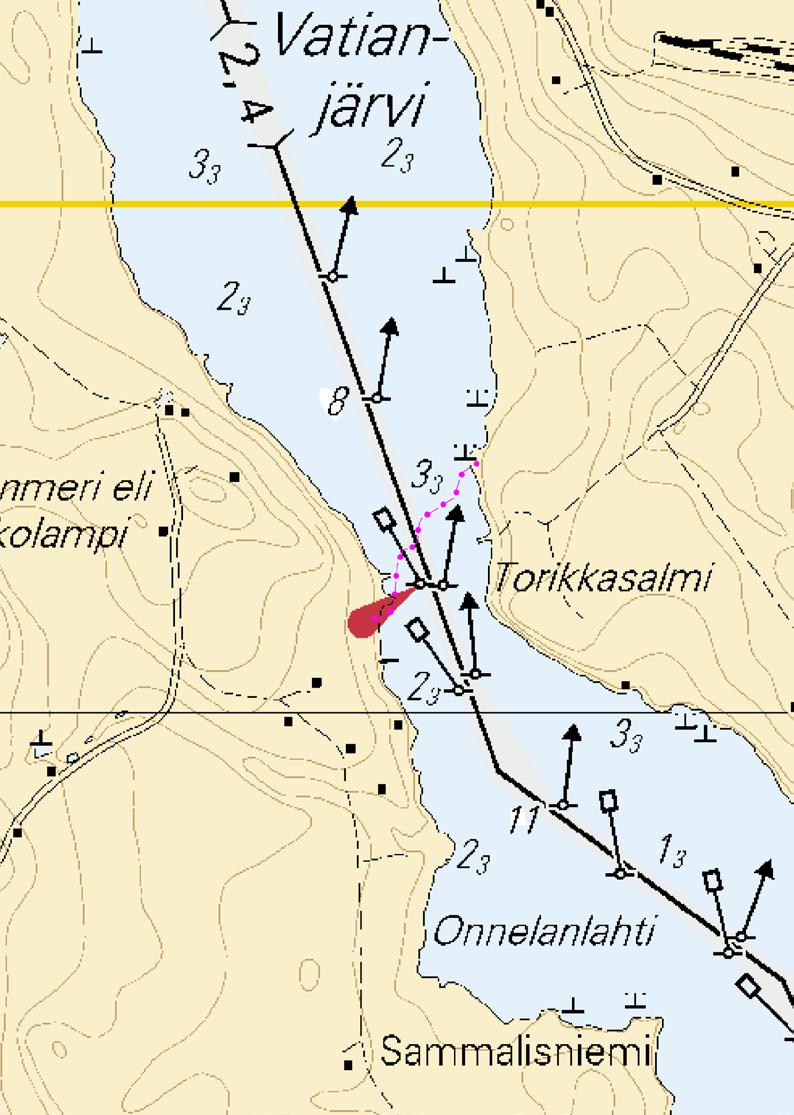 3 K329, K330 Seuraavien pisteiden välille: Mellan följande positioner: Between the following positions: (1) 62 30.107'N 25 51.935'E (2) 62 30.116'N 25 51.963'E (3) 62 30.185'N 25 51.985'E (4) 62 30.