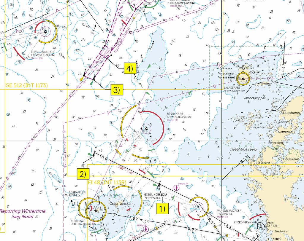 ( FTA, Vaasa/Vasa 2017 ) Perämeri/Bottenviken/Bay of Bothnia *360(T) /2017 (2017-11-30) Suomi. Perämeri. Uusikaarlepyy. Talvikaudeksi poistettu valoviitta. Turvalaitteet Finland. Bottenviken.