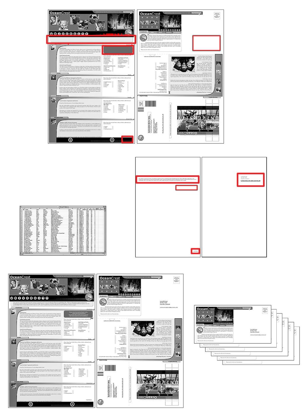 VARIABEL DATAUTSKRIFT MED FREEFORM 17 På följande bild visas försändelsens komponenter.