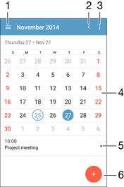 Kalender och alarmklocka Kalender Använd programmet Kalender för att planera ditt tidsschema.