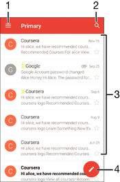 1 Visa en lista över alla Gmail-konton och Gmail-mappar 2 Sök efter e-postmeddelanden 3 Lista över e-postmeddelanden 4 Skriva ett