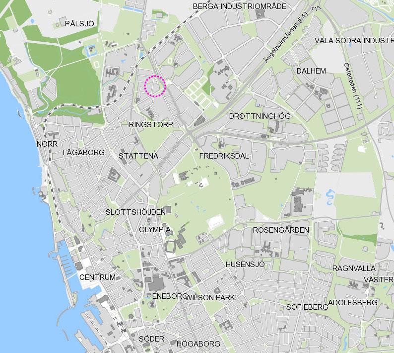 Detaljplan för fastigheten Oden 1 med flera, Ringstorp Helsingborgs stad Underlag för planuppdrag Syfte och process Detaljplanens syfte Syftet med planändringen är att pröva möjligheten till