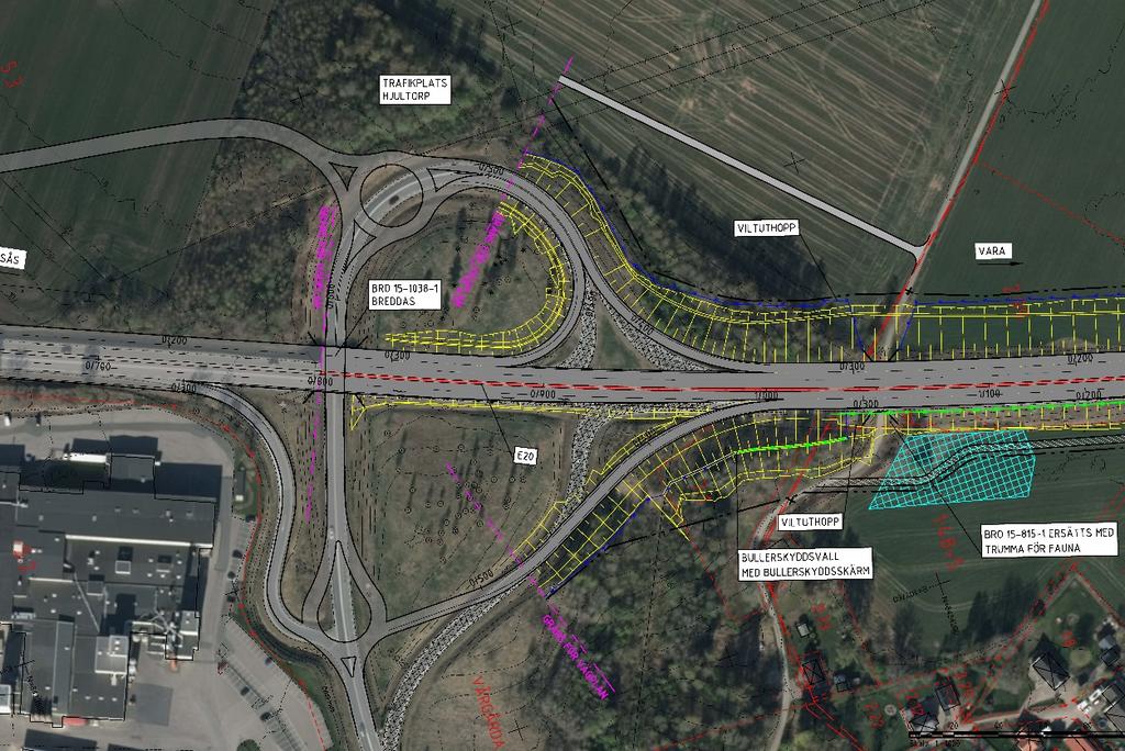 4. Gestaltningsförslag för trafikplatser Trafikplatser På sträckan finns två befintliga trafikplatser, Hjultorp och Vårgårda, som kommer att byggas om.