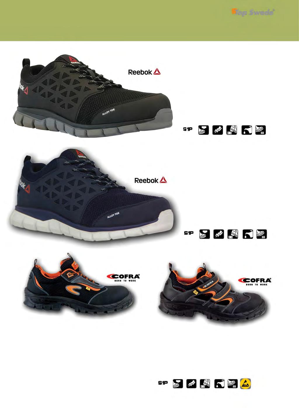 SKYDDSSKOR REEBOK 1031 Snygg lätt skyddssko från Reebok med teknik från traditionella sportskor. Ovandel av luftig textil. Fukttransporterande insida.