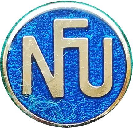 10.5 NFU. Nordiska Finansanställdas Union, är en samarbetsorganisation för fackliga organisationer inom bank, finans och försäkring i Norden. (Ej säkert att det är deras nål) 10.