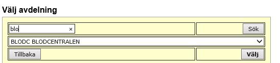 Dokument ID 5(10) 1. Ange planerad transfusionstidpunkt. Fält för datum och tid måste vara ifyllda med rätt format dvs. ÅÅMMDD och HHMM. 2. Beställare anges i fältet Beställande avdelning.