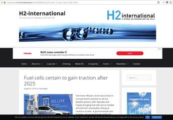 Nachrichten und Hintergrundberichte auf Deutsch (HZwei) und auf Englisch (H2-international). Mit Firmenverzeichnis und Veranstaltungskalender.