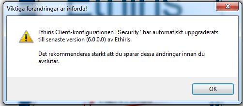 Konvertera klientkonfigurationen Då är vi framme vid sista steget, att konvertera klientens konfiguration. Starta Ethiris Admin, den ligger i startmenyn under Kentima AB.