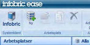 Skapa ny arbetsplats 1. Välj huvudmenyalternativet Arbetsplatser nere till vänster. 2. Klicka på Ny uppe till vänster. 3. Skriv in alla obligatoriska uppgifter om projektet. 4.