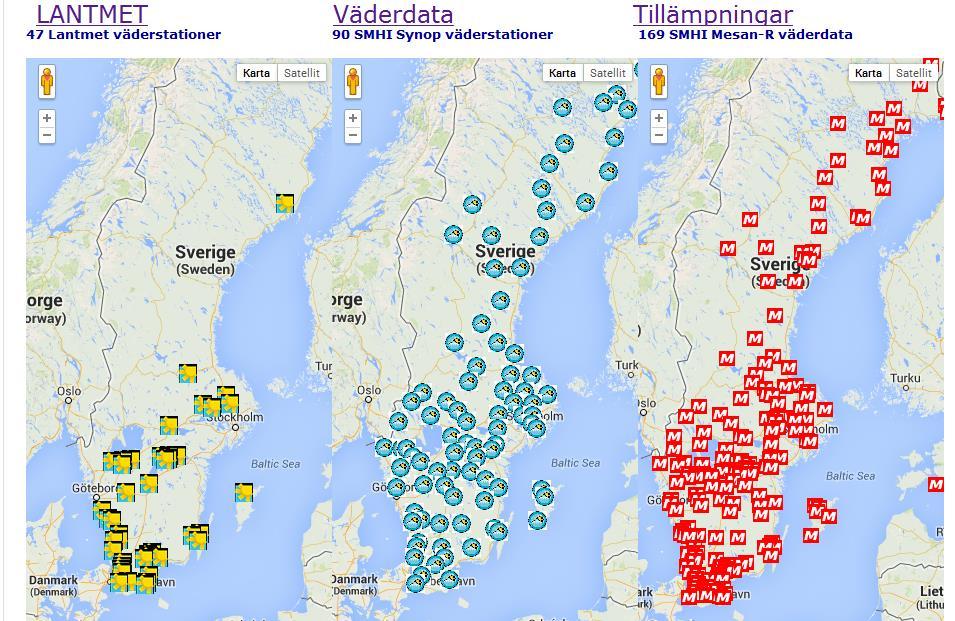 Väderdata - LantMet Gratis historiska väderdata som går att ladda ner och använda till olika ändamål (timvärden) Enkla modeller och temperatursummor