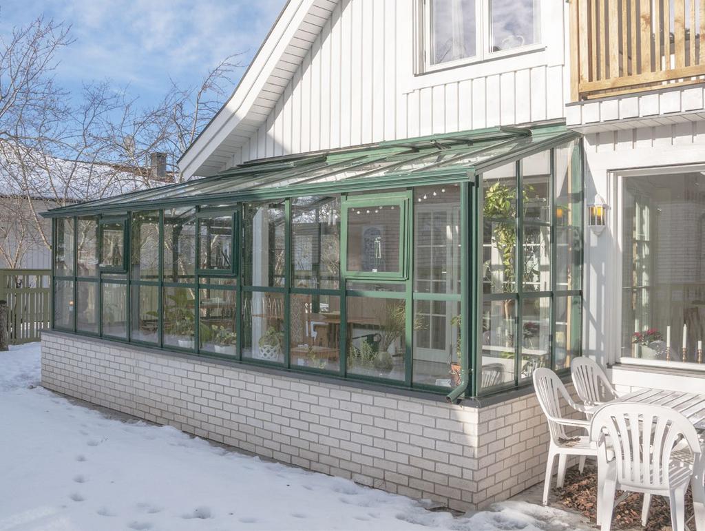 The Traditional Lean-to Orangery, specialbeställd L-formad vägganslutning, 14,5 m