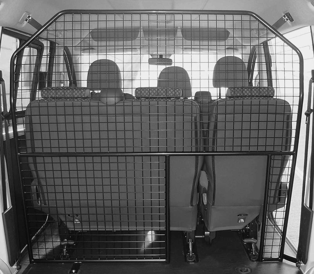 Trennwand B (zu Kastenwagen) I Gittertrennwand I geschlossen oder mit Durchgang FD 0110 M Zwischen Fahrer und Laderaum oder nach der 1425.